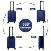 2-Piece Spinner Luggage Set – 20” Carry-On & 14” Crossbody Handbag