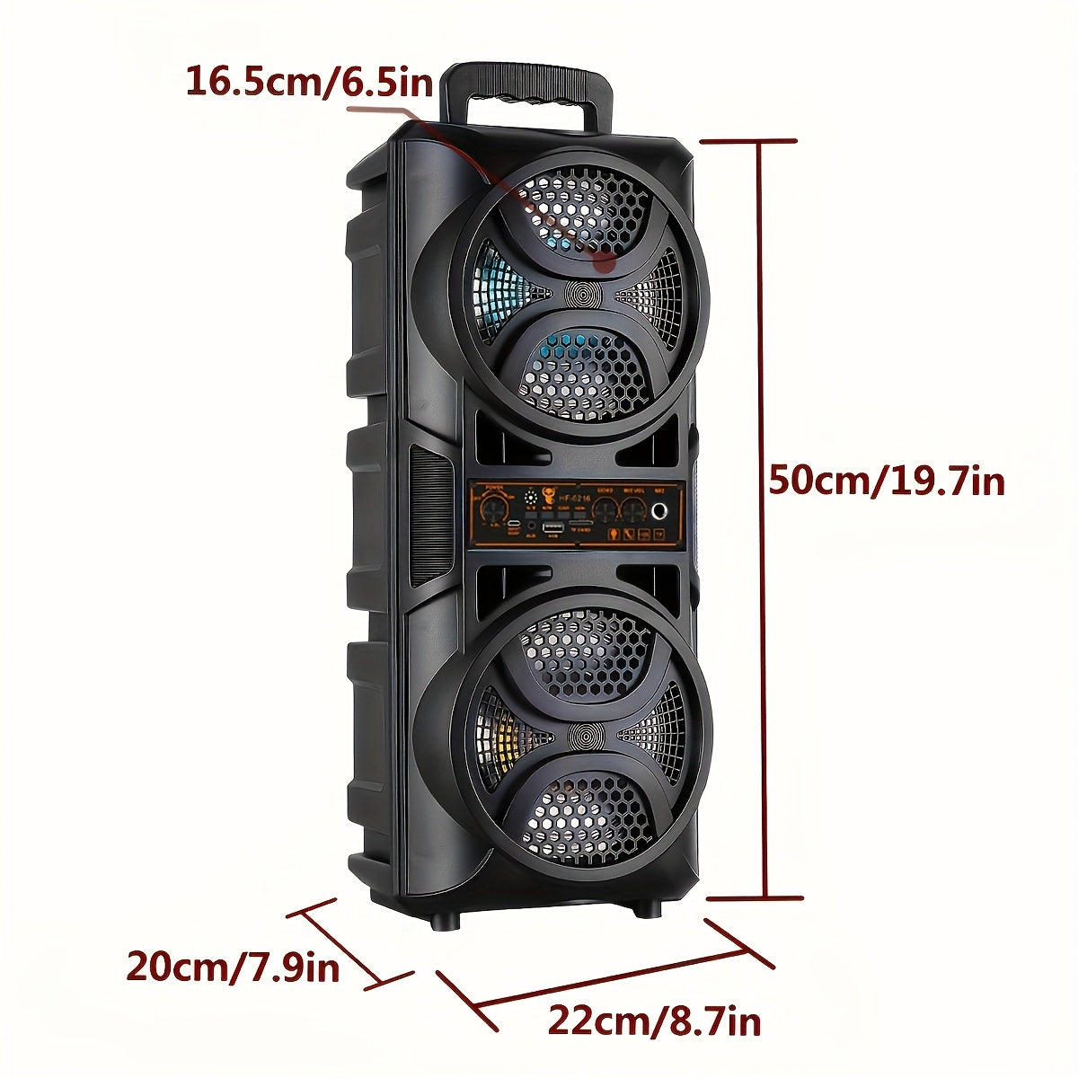 Portable Bluetooth Speaker with Subwoofer Bass and Microphone