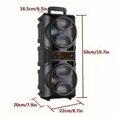 Portable Bluetooth Speaker with Subwoofer Bass and Microphone