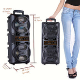 Portable Bluetooth Speaker with Subwoofer Bass and Microphone