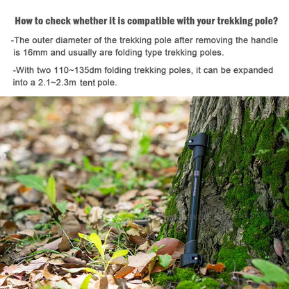 Trekking Pole Connector Turn Into Tent Pole for Awning Shade Canopy Accessories Outdoor Hiking Lightweight Cool Camping Gear