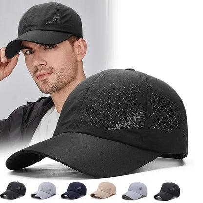 Summer Outdoor Sports Cap Golf Fishing Hat Quick Drying Sun Hat Adjustable Unisex Baseball Cap for Men Women