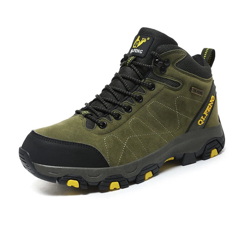 Mens High Top Hiking Boots Advanced Non-Slip Sneakers Comfortable Footwear for All-Terrain Adventures Climbing Hunting Trekking