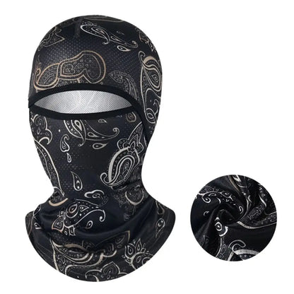 Summer Cool Balaclava Ice Silk Cycling Full Face Cap Sun Anti-UV Protection Sports Face Cover Headwear Bike Motorcycle Men's Hat