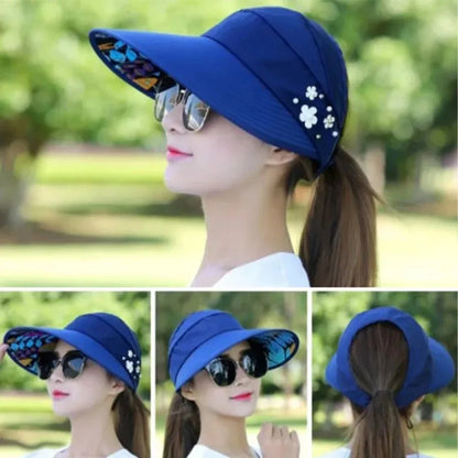 Summer Sun Hats for Women Wide Brim Sun Hat UV Protection Caps Floppy Beach Packable Visor Protection Sports Sun Hat