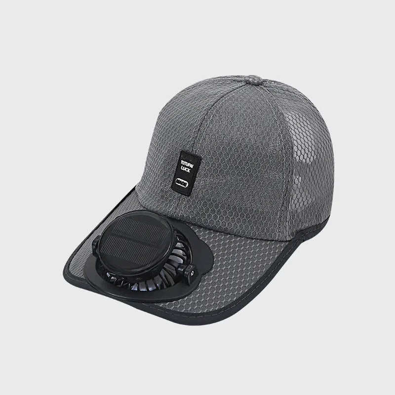 USB Charging Solar Fan Hat Breathable Anti UV Baseball Cap Outdoor Cooling Sunscreen Sunshade Headwear for Men Women