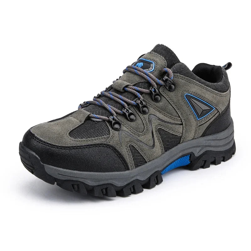Men's All Terrain Hiking Shoes Breathable Wear-Resistant Mesh Outdoor Sports Non-Slip Trekking Boots for Mountain Trail Cycling