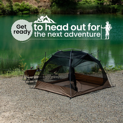 OneTigris JOVIAN Camping Tent 3-Season 4-Person Outdoor Backpacking Shelter With Tent Bottom Waterproof Floor Mat
