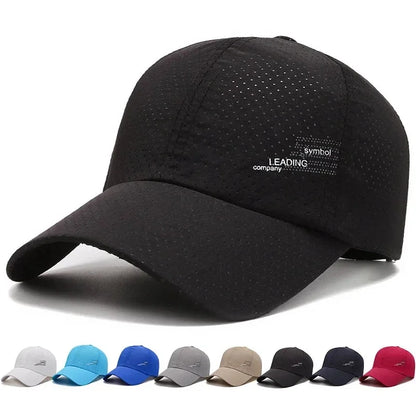 Summer Outdoor Sports Cap Golf Fishing Hat Quick Drying Sun Hat Adjustable Unisex Baseball Cap for Men Women