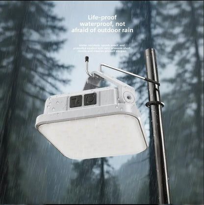 Portable Solar Camping Light Emergency LED Hanging Lamp Rechargeable Outdoor Tent Work Light with Digital Power Display