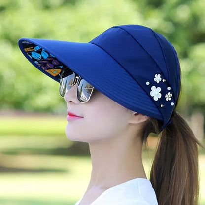 Summer Sun Hats for Women Wide Brim Sun Hat UV Protection Caps Floppy Beach Packable Visor Protection Sports Sun Hat