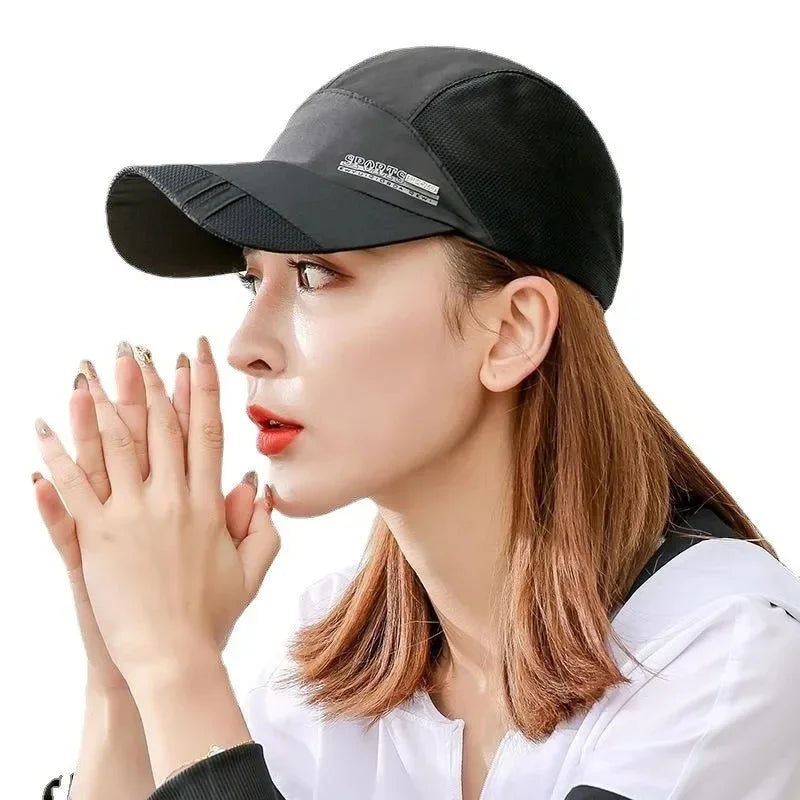 Summer Outdoor Sports Cap Golf Fishing Hat Quick Drying Sun Hat Adjustable Unisex Baseball Cap for Men Women