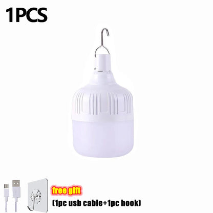 1/2/5/8pcs High Power LED Light Charging Emergency Lamp Outdoor  Portable Lanterns BBQ Camping lamp Search Light  Emergency Bulb