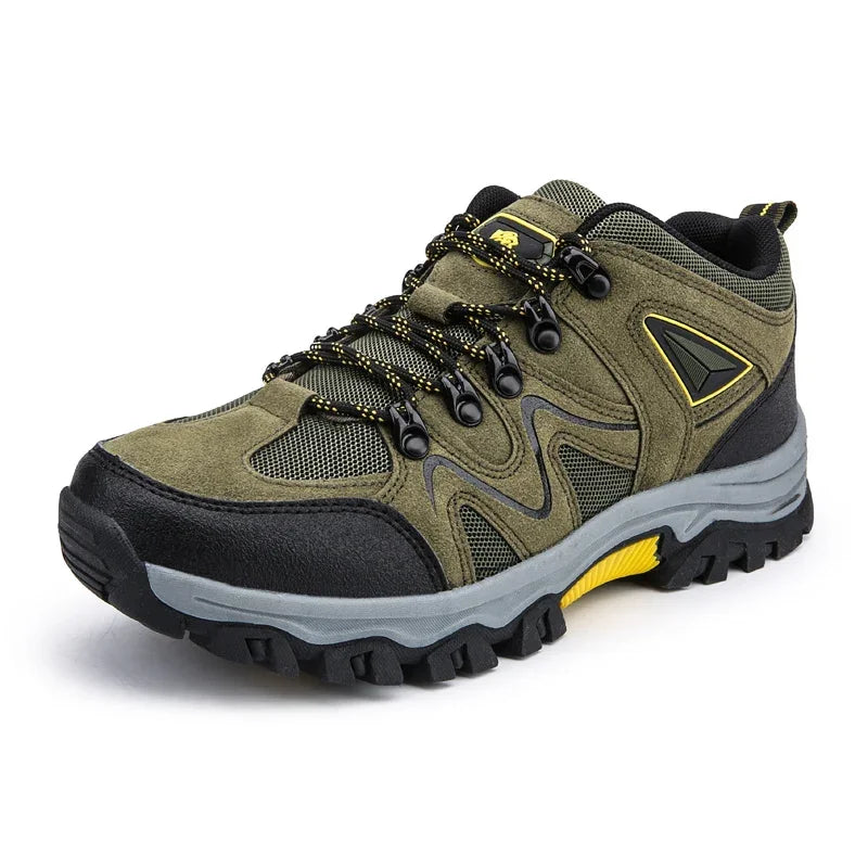 Men's All Terrain Hiking Shoes Breathable Wear-Resistant Mesh Outdoor Sports Non-Slip Trekking Boots for Mountain Trail Cycling