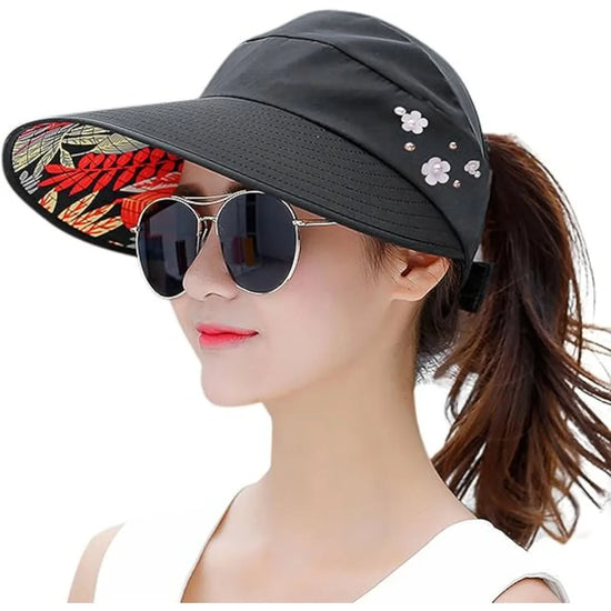 Summer Sun Hats for Women Wide Brim Sun Hat UV Protection Caps Floppy Beach Packable Visor Protection Sports Sun Hat