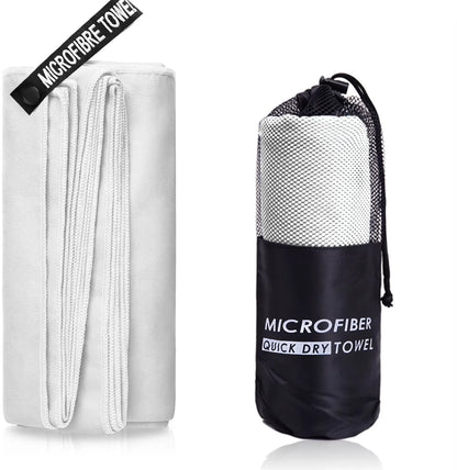 Microfiber Quick Dry Gym Towel Silver ION OdorFree Absorbent Fiber Fast Drying Workout Gear for Body Sweat Working Out