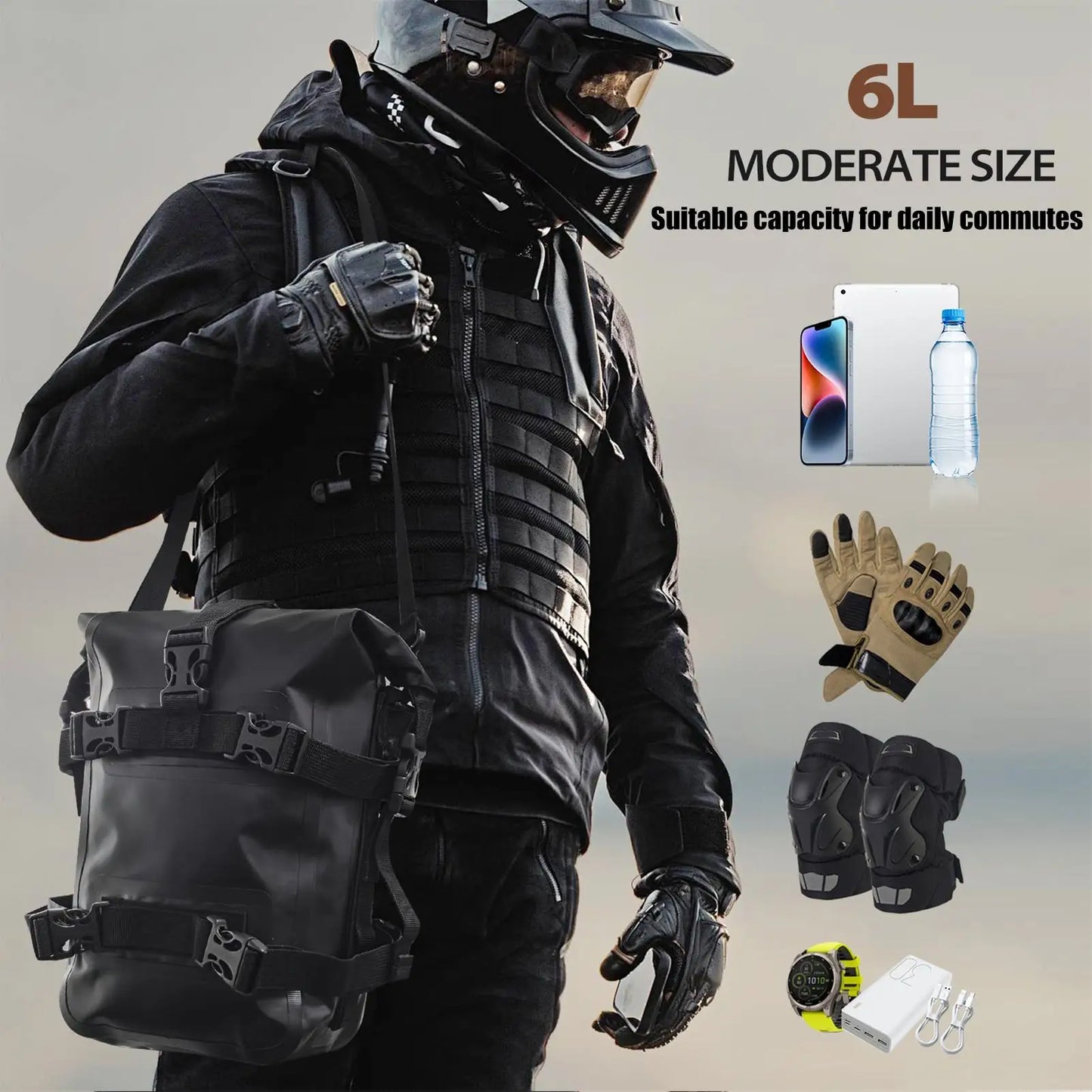 Motorcycle Tool Bag Weatherproof Motorbike Duffel Pannier Motorcycle Luggage Pack For Short Trips Travel Adventures Urban