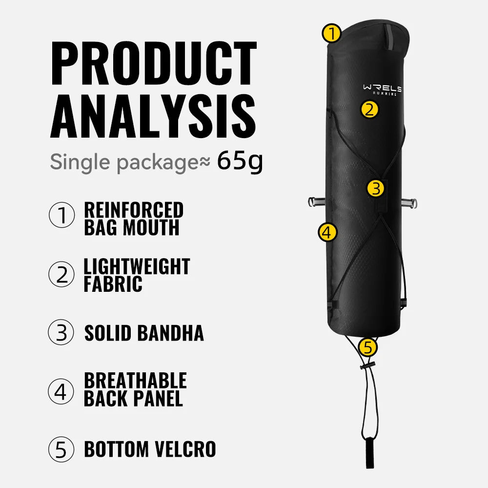WRELS Trekking Poles Carry Bag Lightweight Waterproof Bag Poles Hiking Portable Storage Bag Suitable for Vest Backpacks Cane Bag