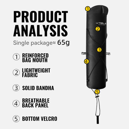 WRELS Trekking Poles Carry Bag Lightweight Waterproof Bag Poles Hiking Portable Storage Bag Suitable for Vest Backpacks Cane Bag