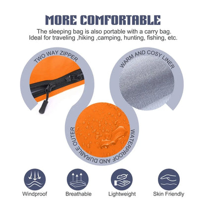 Camping supplies Ultra Lightweight Envelope Sleeping Bag for Adults Camping Hiking Beach Travel Compact Warm Sleep Mat 190x75cm