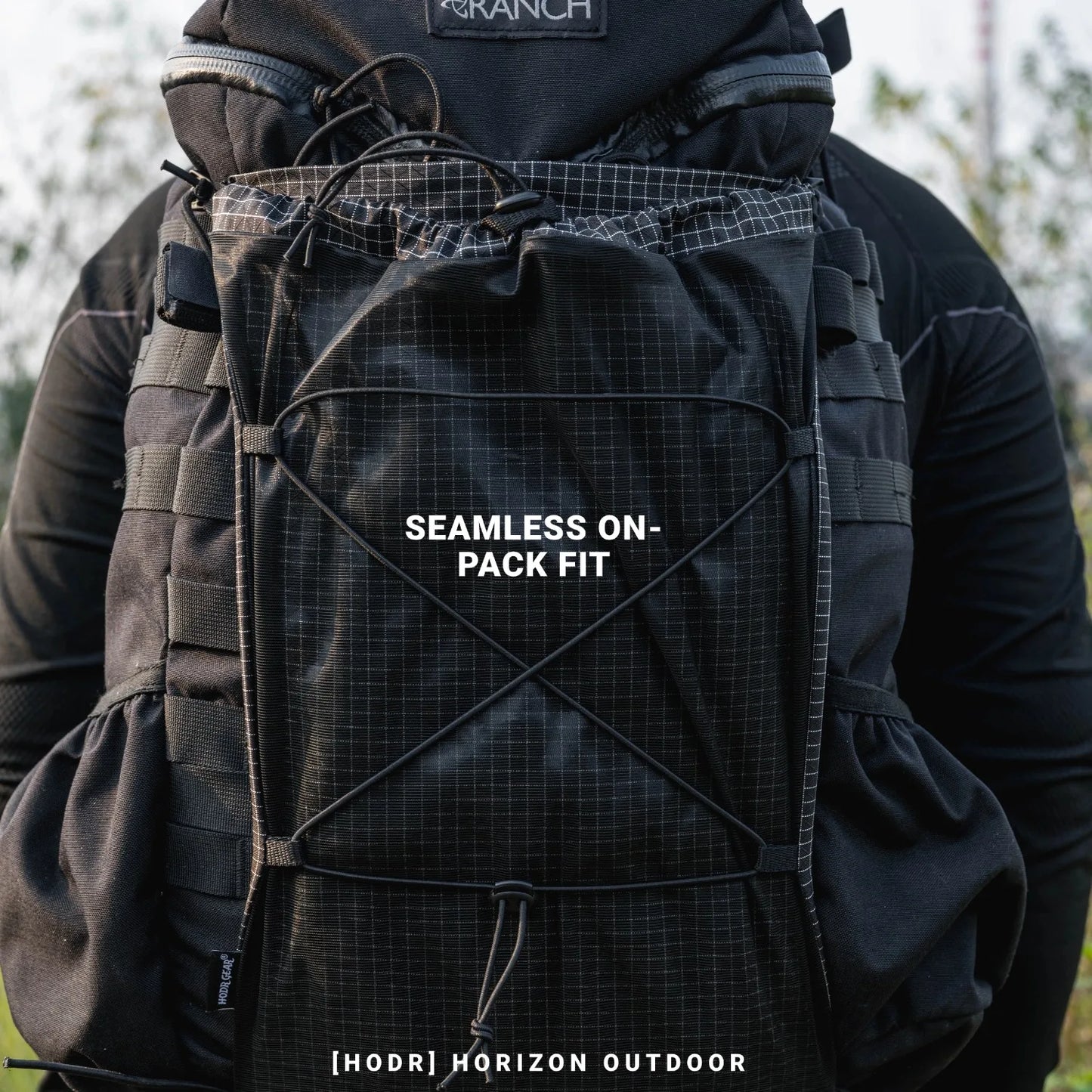 [HODRGEAR] Moudlar Kangaroo Pouch Backpack Expansion 6L Ultralight 58g Gridstop for Hiking Trekking UL Gear Beaver Tail