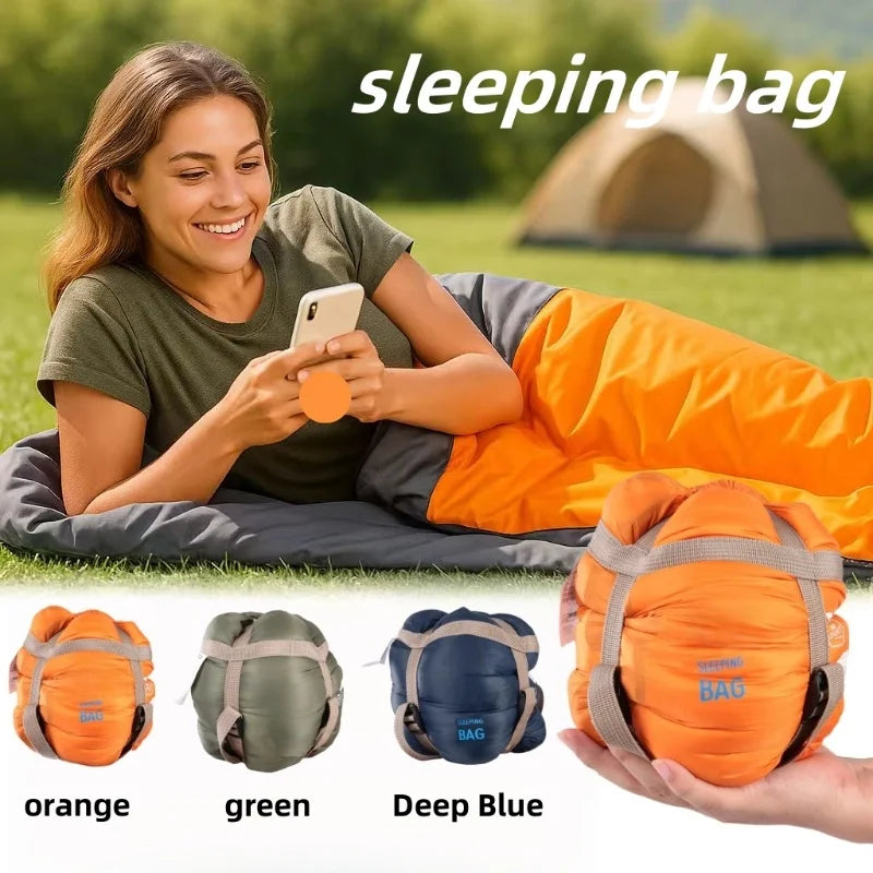 Adult Compact Sleeping Bag Ultralight Camping  Hiking Beach Travel Mat 190x75cm Camping Essentials Outdoor Sleeping Gear