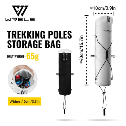 WRELS Trekking Poles Carry Bag Lightweight Waterproof Bag Poles Hiking Portable Storage Bag Suitable for Vest Backpacks Cane Bag