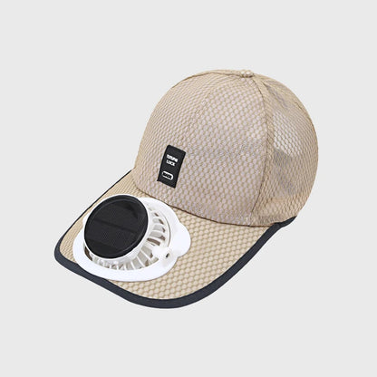 USB Charging Solar Fan Hat Breathable Anti UV Baseball Cap Outdoor Cooling Sunscreen Sunshade Headwear for Men Women