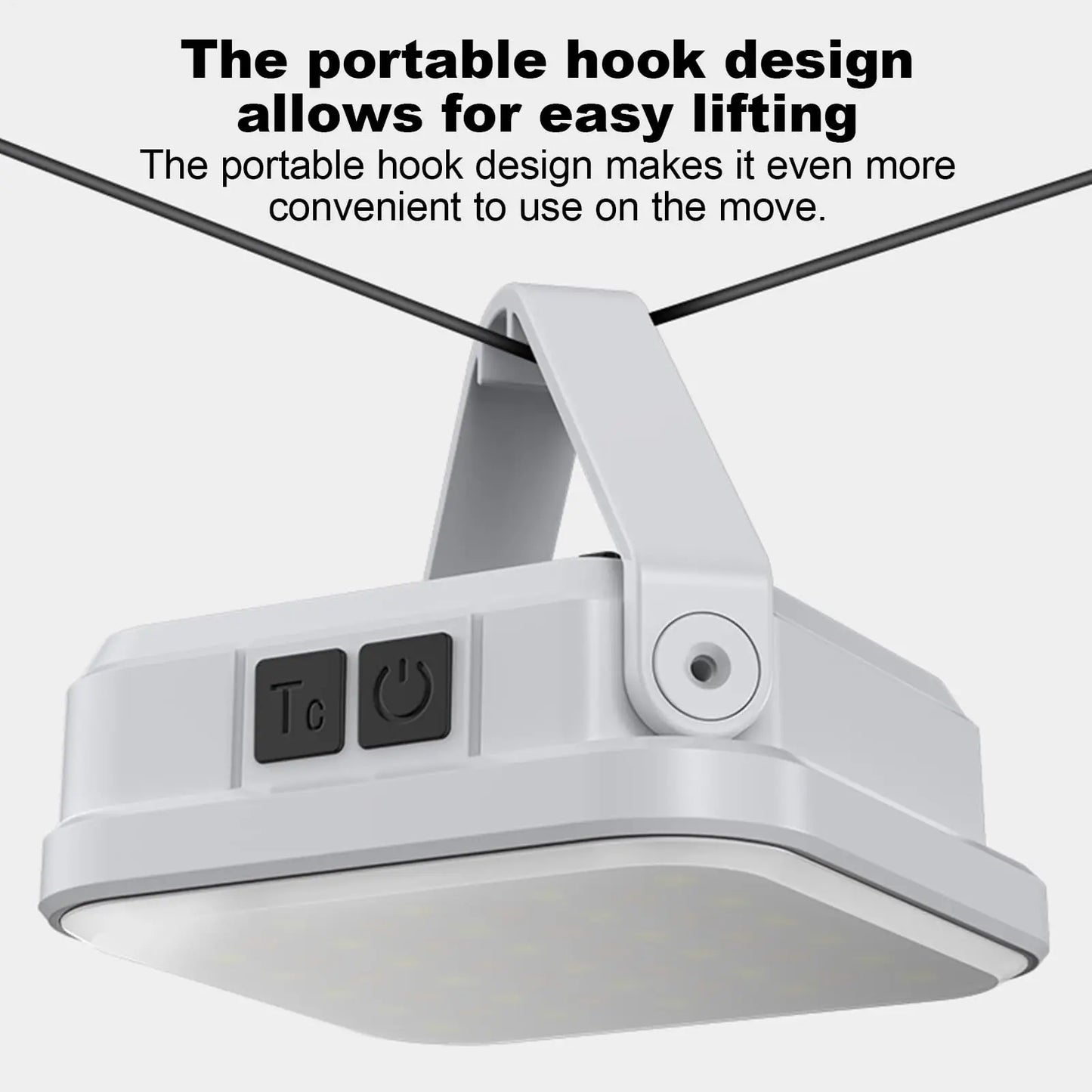 Portable Solar Camping Light Emergency LED Hanging Lamp Rechargeable Outdoor Tent Work Light with Digital Power Display