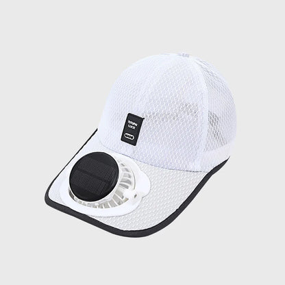 USB Charging Solar Fan Hat Breathable Anti UV Baseball Cap Outdoor Cooling Sunscreen Sunshade Headwear for Men Women