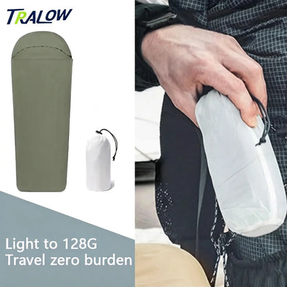 TRALOW Ultralight Adult Sleeping Bag Liner,Compact Travel Sleep Sack -Washable,Portable & Comfortable for Outdoor,Hotel,Hiking
