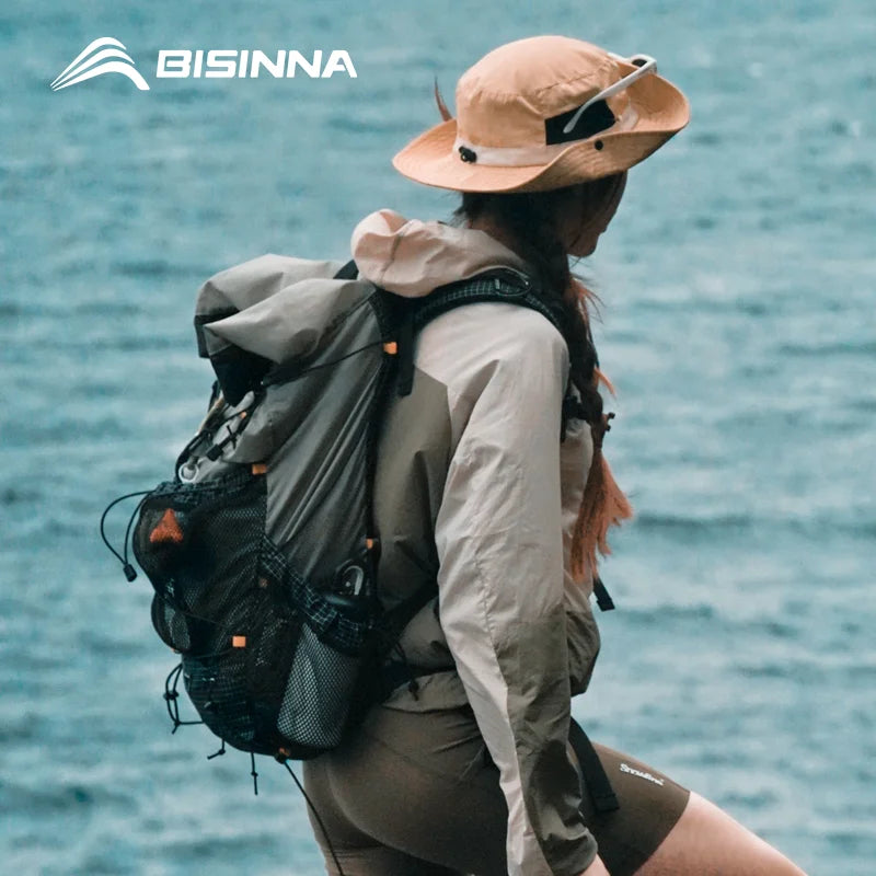 BISINNA Camping Backpack 25+10L Ultralight Travel Bag for Men Women Large Capacity Outdoor Sports Climbing Hiking Backpack