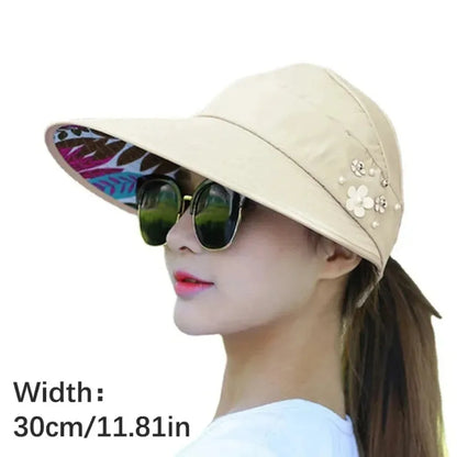 Summer Sun Hats for Women Wide Brim Sun Hat UV Protection Caps Floppy Beach Packable Visor Protection Sports Sun Hat