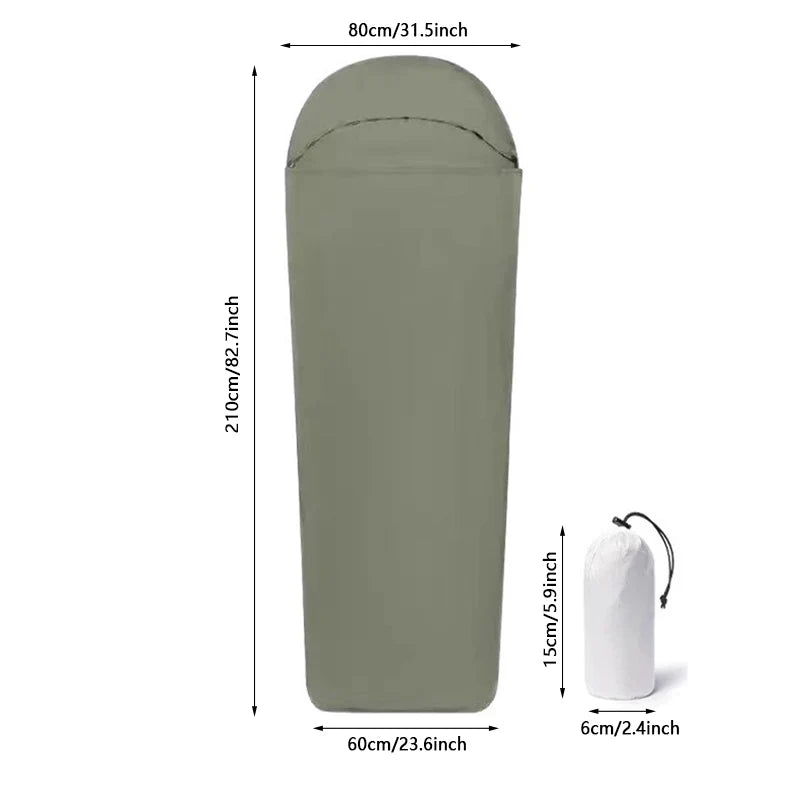 TRALOW Ultralight Adult Sleeping Bag Liner,Compact Travel Sleep Sack -Washable,Portable & Comfortable for Outdoor,Hotel,Hiking