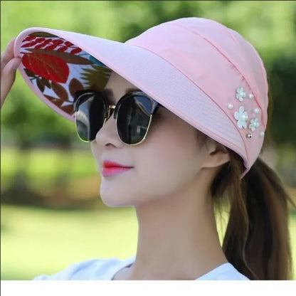 Summer Sun Hats for Women Wide Brim Sun Hat UV Protection Caps Floppy Beach Packable Visor Protection Sports Sun Hat