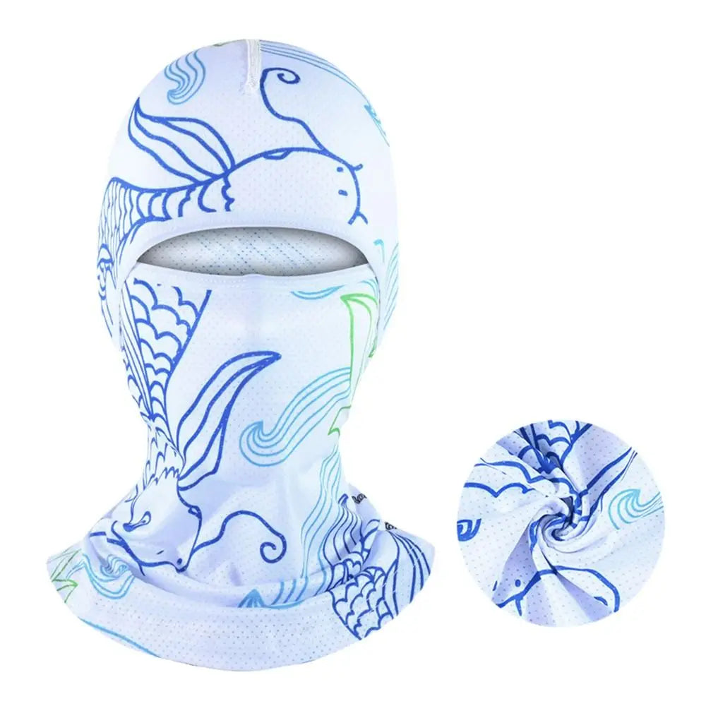 Summer Cool Balaclava Ice Silk Cycling Full Face Cap Sun Anti-UV Protection Sports Face Cover Headwear Bike Motorcycle Men's Hat