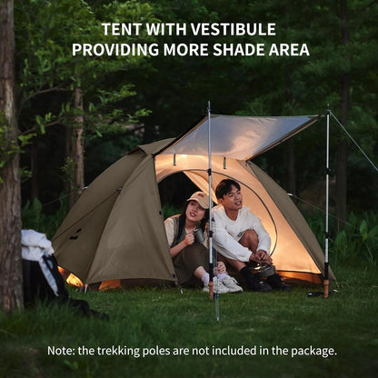 Naturehike Cloud River 2 3 Person Tent Double Layer Waterproof Camping Tents Ultralight Outdoor Large Vestibule Sun Shelter Tent