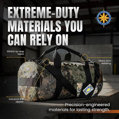 Extra-Durable XL Ripstop Duffel Bag, Weatherproof, Packable, 131L Capacity, Green (16 x 40)