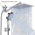 High Pressure Rainfall and Handheld Shower Head Chrome Black