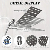 High Pressure Rainfall and Handheld Shower Head Chrome Black