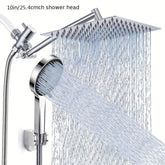 High Pressure Rainfall and Handheld Shower Head Chrome Black