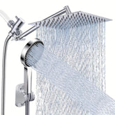 High Pressure Rainfall and Handheld Shower Head Chrome Black